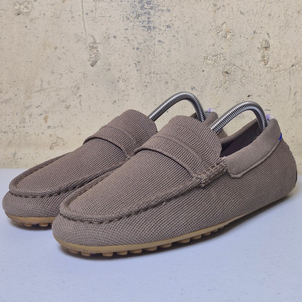 Rothy's The Driver Loafers Womens 10 Beige Slip On Knit Shoes